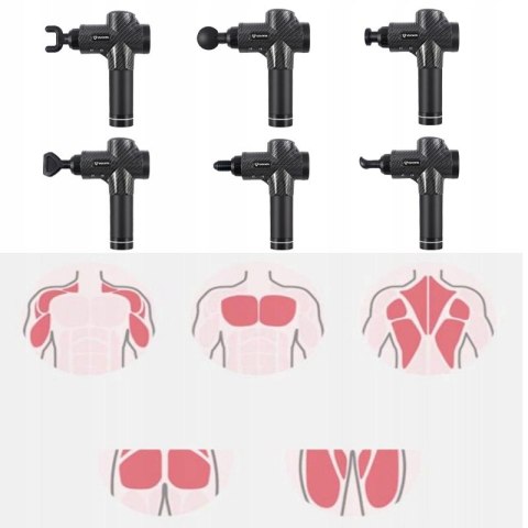 PISTOLET DO MASAŻU MASAŻER do Pleców / Ciała / Mięśni 12V