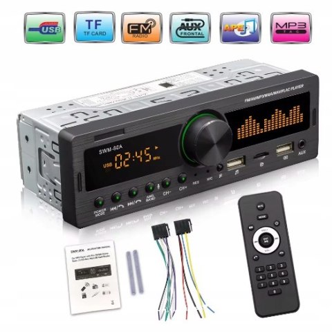 Radio samochodowe SWM-80A Stereo Odtwarzacz MP3 Radio FM Czarne