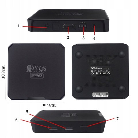 SMART BOX odtwarzacz multimedialny M98 PRO 2/16G