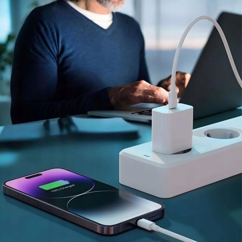 SZYBKA ŁADOWARKA DO IPHONE KOSTKA 20W + KABEL 1M / USB-C - IPHONE LIGHTING