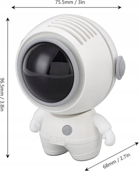 Astronauta mini wentylator wiatrak USB biały