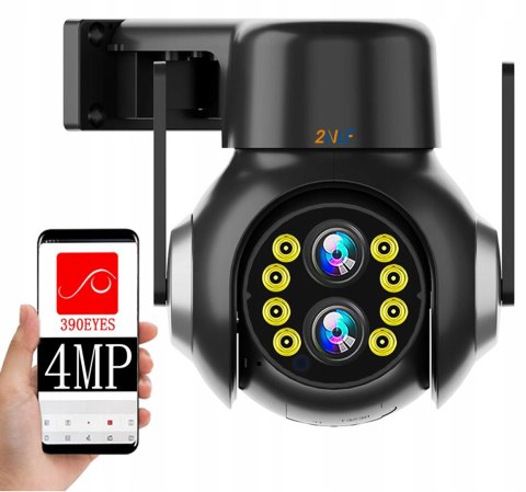 KAMERA ZEWNĘTRZNA WI-FI 360 IP FULL HD ZOOM 4MPx CZARNA