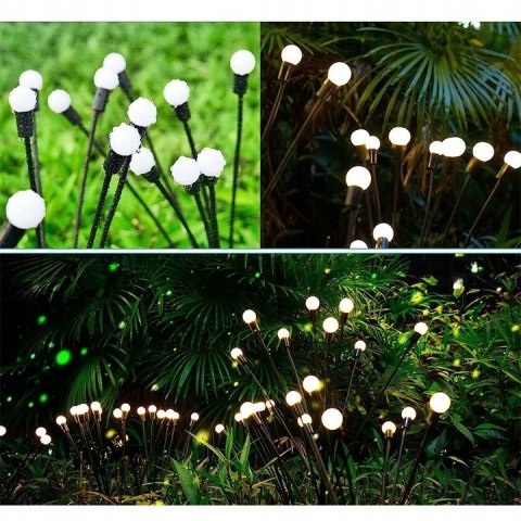 Lampki ogrodowe solarne 70cm,10led, zestaw 2szt lampki wbijane