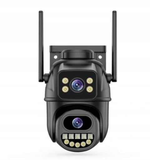 PODWÓJNA KAMERA ZEWNĘTRZNA IP INTELIGENTNA OBROTOWA IP WIFI QHD 2x 3MP ZOOM