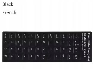 NAKLEJKI NA KLAWIATURĘ KLAWISZE AZERTY FRANCUSKIE