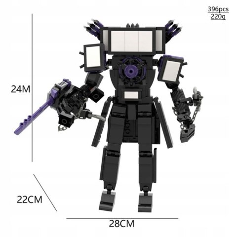 SKIBIDI TOILET TITAN TV MAN UPGRADE KLOCKI KONSTRUKCYJNE FIGUREK 396 SZT