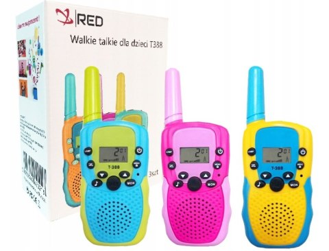 Walkie-talkie krótkofalówki dla dzieci zestaw 3szt prezent dla dzieci