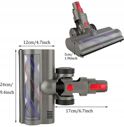 TURBO SZCZOTKA LED ELEKTROSZCZOTKA DO DYSON V7/V8/V10/V11/V15