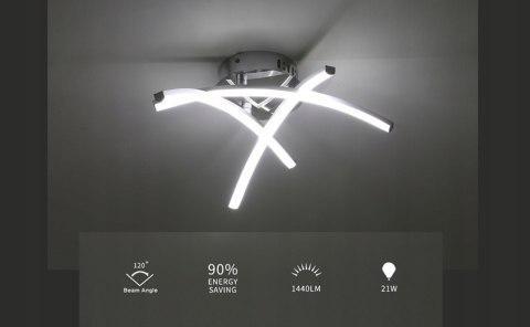 LAMPA SUFITOWA ŻYRANDOL LED PLAFON 21W 3 barwy światła