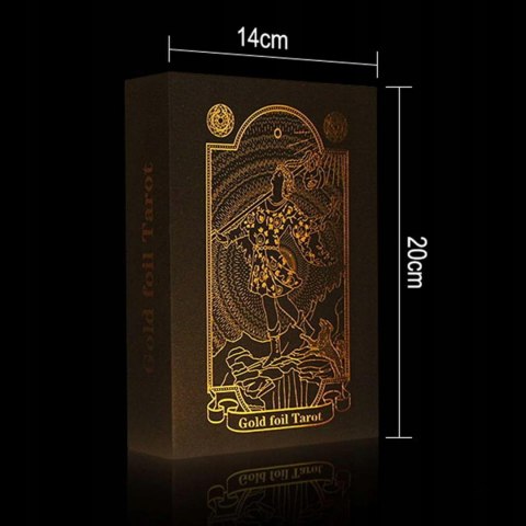 KARTY TAROTA ZŁOTE ZESTAW KLASYCZNYCH KART WRÓŻBA PUDEŁKO GOLD FOIL TAROT