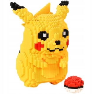 Klocki Pokemon PIKACHU PRZYBORNIK Pokeball Model 3D