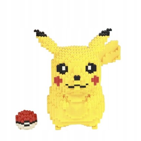 Klocki Pokemon PIKACHU PRZYBORNIK Pokeball Model 3D