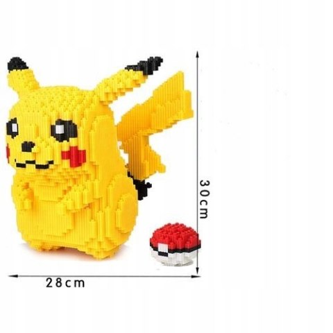 Klocki Pokemon PIKACHU PRZYBORNIK Pokeball Model 3D