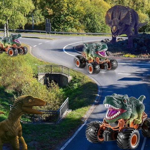 SAMOCHÓD Monster Truck ZDALNIE sterowany Dinozaury