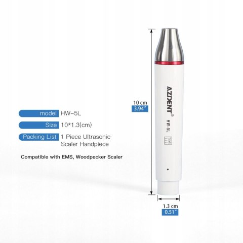 AZDENT Dental Ultrasonic Scaler Rękojeść LED HW-5L