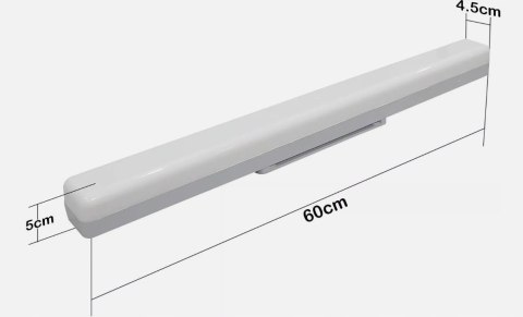 Lampa sufitowa led 60cm oświetlenie sufitowe 24W biała listwa