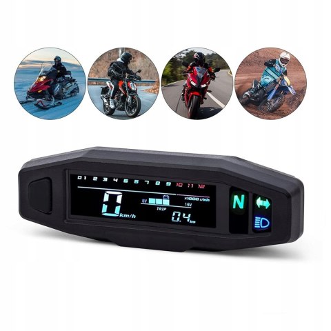 PRĘDKOŚCIOMIERZ DO MOTORA MOTOCYKLOWY LCD MINI