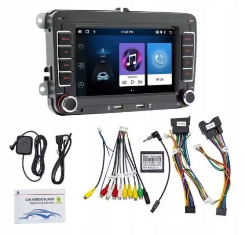 NAWIGACJA 2DIN RADIO ANDROID 14 16GB VW PASSAT GOLF LEON + KAMERA COFANIA