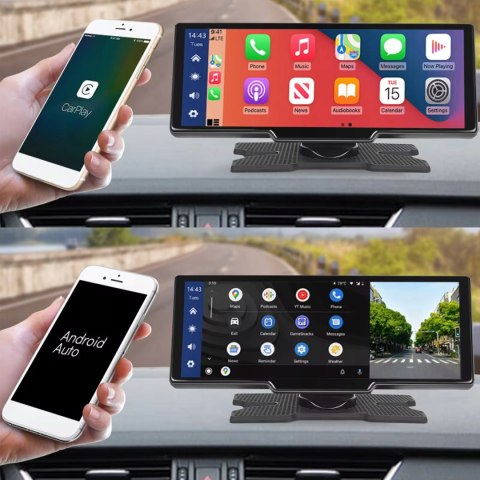 Radio Stacja Multimedialna Monitor Android Auto Apple Carplay DVR 2 Kamery