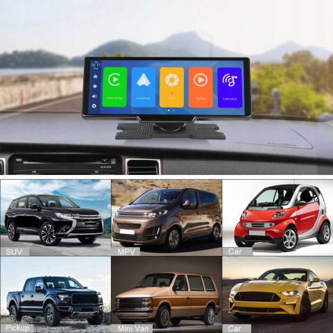 Radio Stacja Multimedialna Monitor Android Auto Apple Carplay DVR 2 Kamery