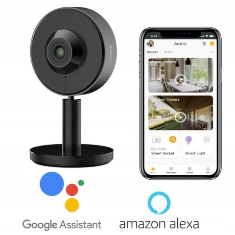 Kamera bezprzewodowa wewnętrzna ARENTI INDOOR1 2K/3MP Alexa / google