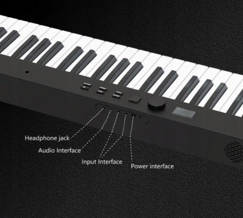 SKŁADANE PIANINO KLAWIATURA ELEKTRYCZNA 88 KLAWISZY PRZENOŚNA Z POKROWCEM