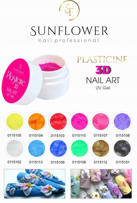 Plasticine UV Gel Plastelina UV- 3D Purple 4g