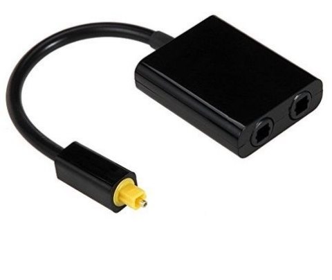 Toslink Splitter 1x2 kabel optyczny dwujnik audio rozdwajacz adapter