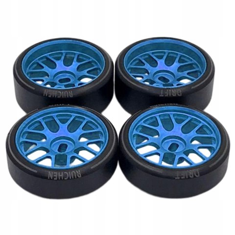 4x 1:28 Felga i opony DIY Accs Blue 1