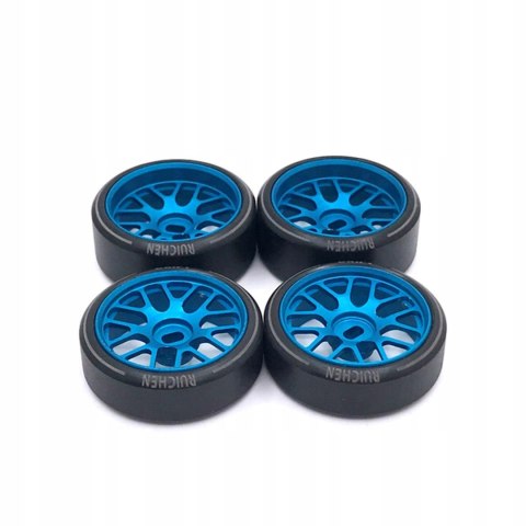 4x 1:28 Felga i opony DIY Accs Blue 1