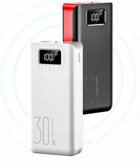 Mocny Powerbank 30000 mAh USB-C QUICK CHARGE Szybkie Ładowanie