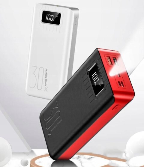 Mocny Powerbank 30000 mAh USB-C QUICK CHARGE Szybkie Ładowanie