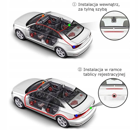 Rejestrator Kamera cofania Nawigacja GPS ADAS WiFi