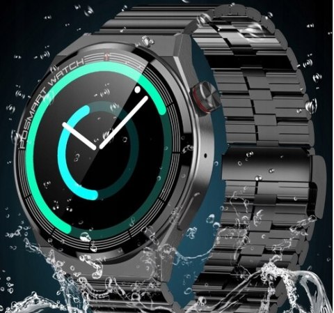 ZEGAREK MĘSKI SMARTWATCH WIELOFUNKCYJNY SREBRNY DOTYKOWY