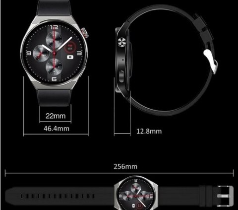 ZEGAREK MĘSKI SMARTWATCH WIELOFUNKCYJNY SREBRNY DOTYKOWY