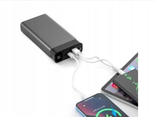 ELEFULL APD101 POWERBANK 30000 MAH SREBRNY