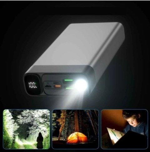 ELEFULL APD101 POWERBANK 30000 MAH SREBRNY