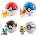 FIGURKA POKEMON POKEBALL ZABAWKA+FIGURKA DLA DZIECI 4 SZTUKI