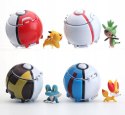 FIGURKA POKEMON POKEBALL ZABAWKA+FIGURKA DLA DZIECI 4 SZTUKI