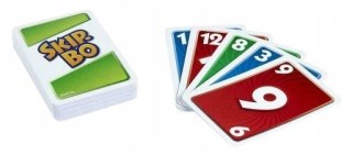 GRA KARCIANA DLA DZIECI SKIP BO SKIP-BO GRA MATTEL UNO 162 KARTY