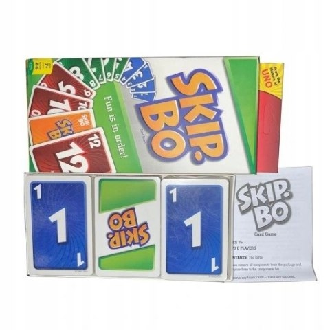 GRA KARCIANA DLA DZIECI SKIP BO SKIP-BO GRA MATTEL UNO 162 KARTY