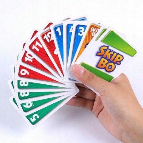 GRA KARCIANA DLA DZIECI SKIP BO SKIP-BO GRA MATTEL UNO 162 KARTY