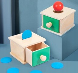 Pudełko na monety dla niemowląt Drewniane Montessori dla dzieci