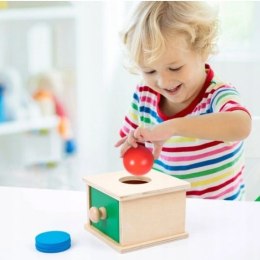 Pudełko na monety dla niemowląt Drewniane Montessori dla dzieci