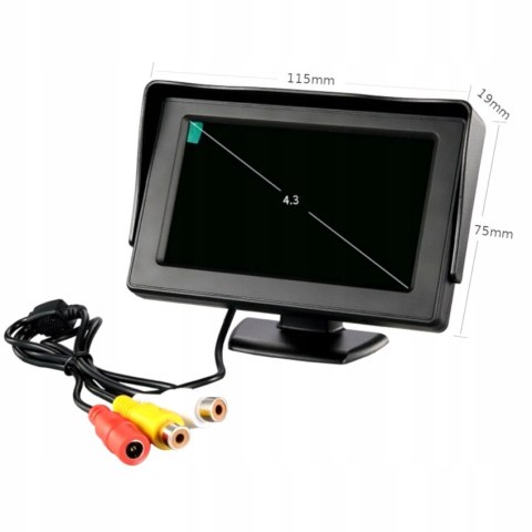 Monitor LCD 4,3" na stopce do kamery cofania