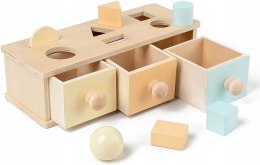 Edukacyjna zabawka Montessori z szufladami dla dzieci