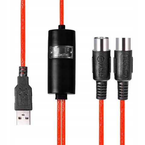 KABEL KONWERTER MIDI NA USB IN OUT INTERFEJS 1.5M