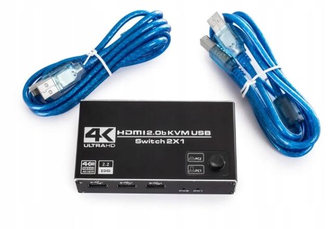 Przełącznik Switch KVM USB + HDMI 2/1