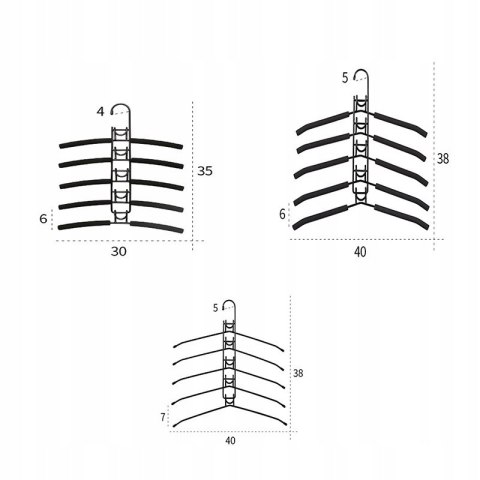 Wielopoziomowy wieszak na ubrania