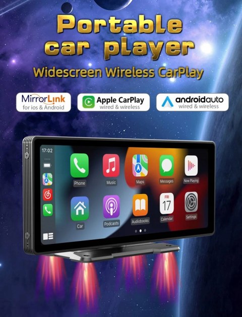 Uniwersalny ekran Multimedia radiowe Carplay Android kamera cofania+128Gb